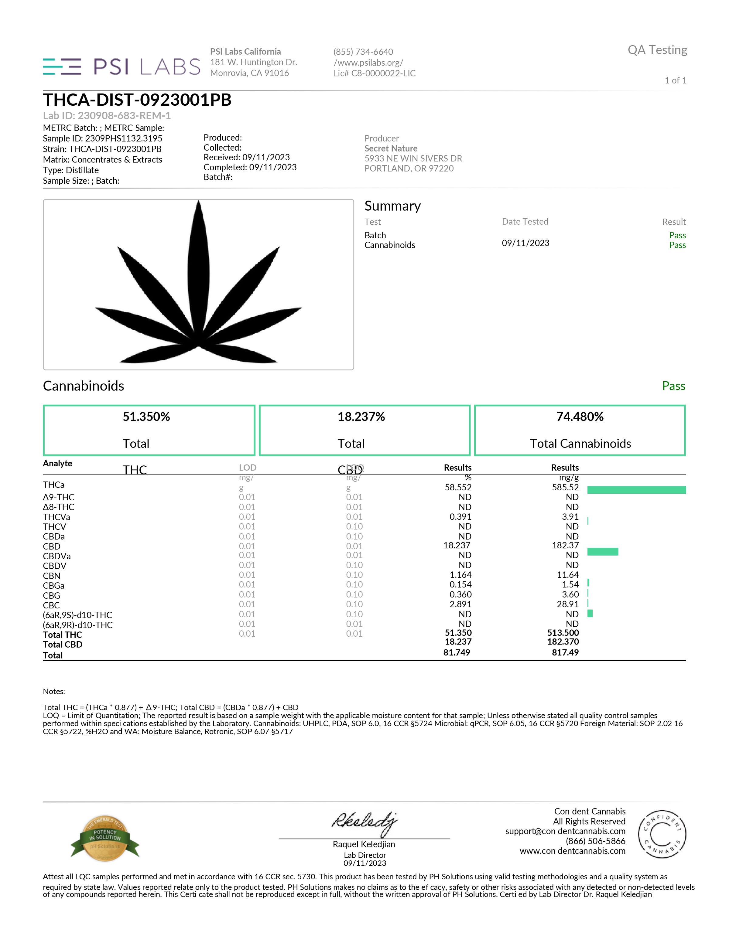 Secret Nature THCa/CBD 2:1 Disposable | The Hive